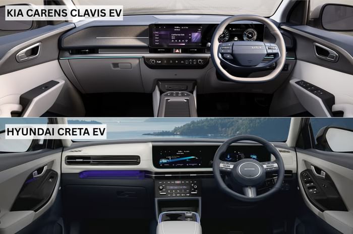 Kia Carens Clavis EV and Hyundai Creta Electric interior shots
